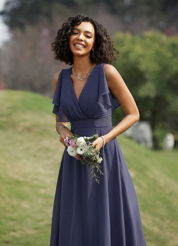 Robe Trapèze Longue Beige Élégante - gallery 8