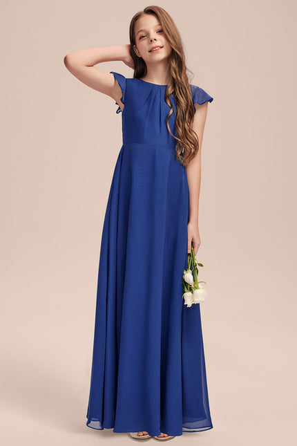 Robe Trapèze Bleu Doux Éclat - gallery 4
