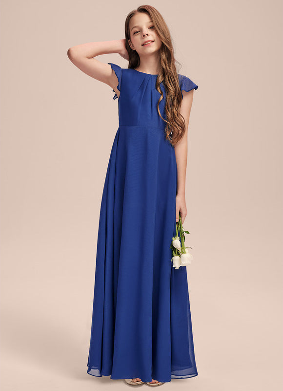 Robe Trapèze Bleu Doux Éclat - gallery 4
