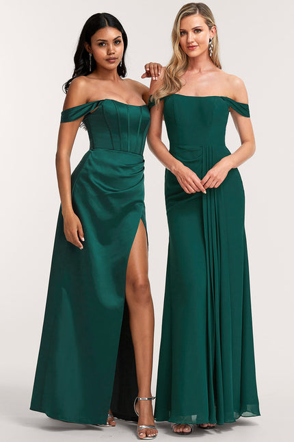 Robe Trapèze Émeraude Élégante - gallery 5