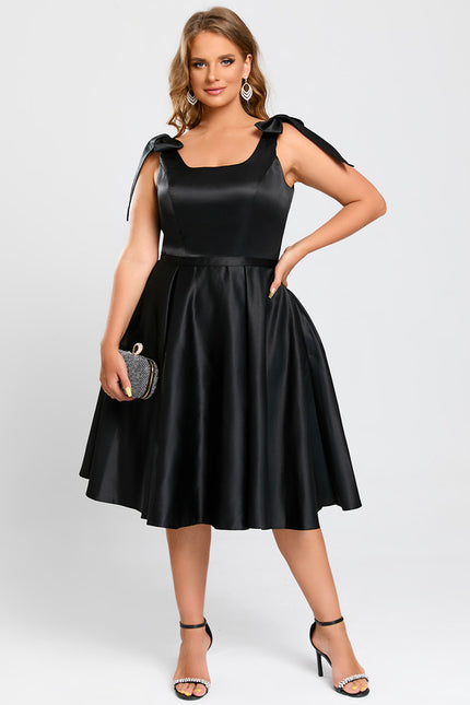 Robe Trapèze Noire Classique - gallery 5