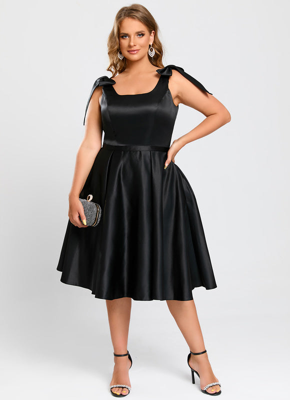 Robe Trapèze Noire Classique - gallery 5