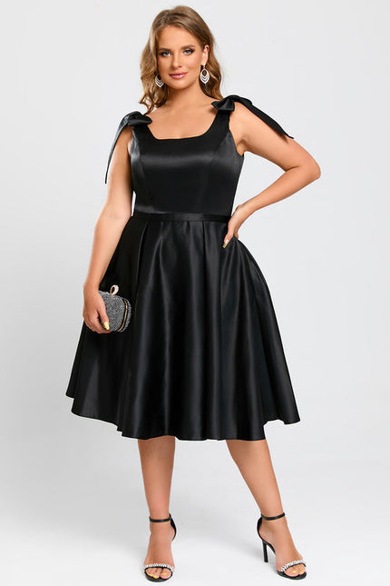Robe Trapèze Noire Classique - gallery 5