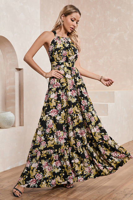 Robe Trapèze Fleurie Éclatante