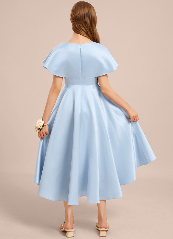 Robe Trapèze Satin Marine Chic - gallery 4