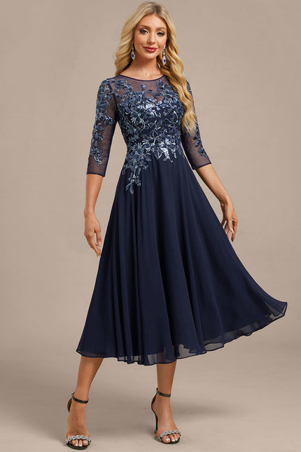 Robe Trapèze Élégance Marine Chic - gallery 4
