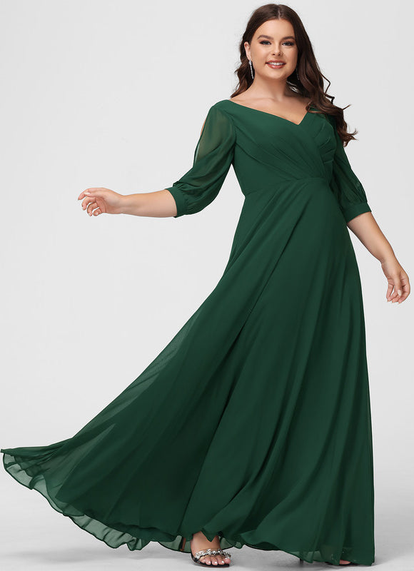 Robe Trapèze Mousseline Fendue - gallery 7