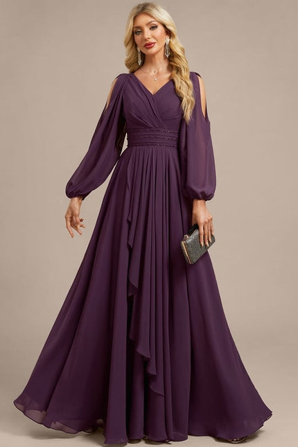 Robe Trapèze Violette Élégante