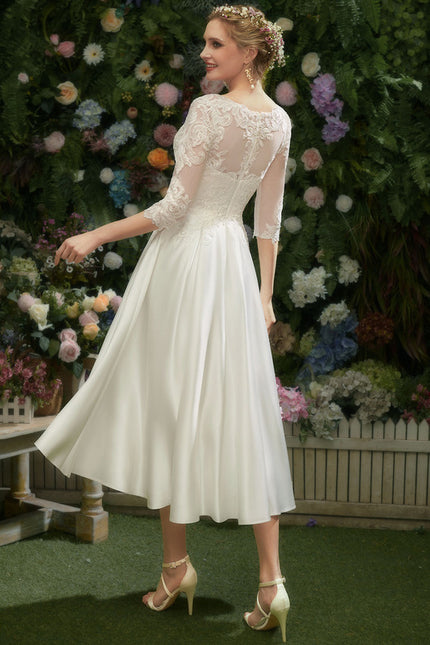 Robe Trapèze Éclat Satiné Floral - gallery 1
