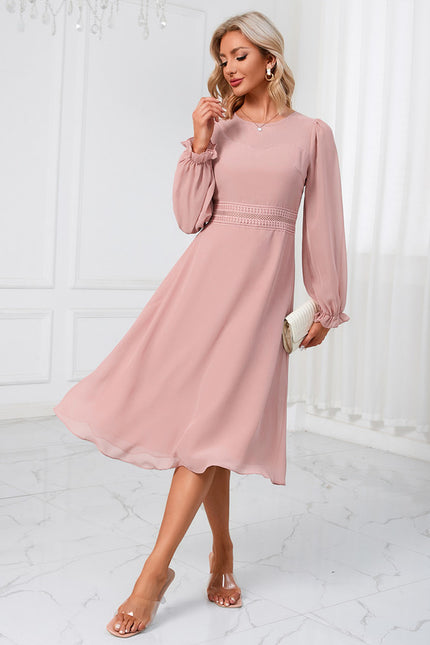Robe Trapeze Rose Poudré - gallery 5