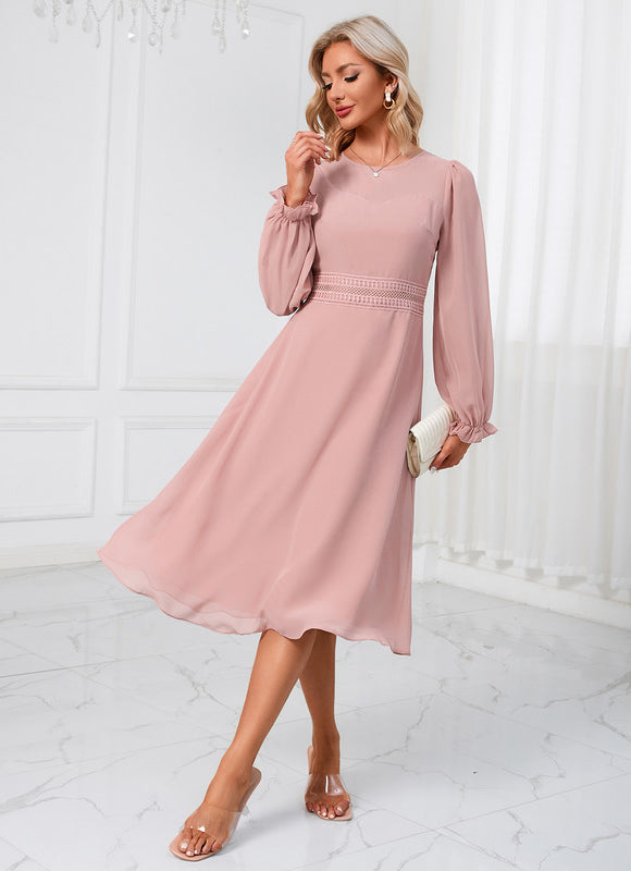 Robe Trapeze Rose Poudré - gallery 5