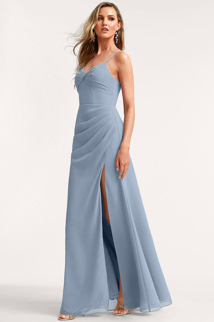 Robe Trapèze Longue Beige Élégante - gallery 4