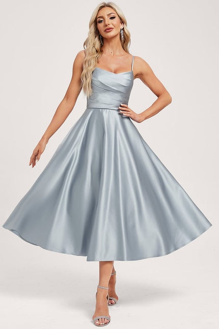 Robe Trapèze Aube Satinée - gallery 1