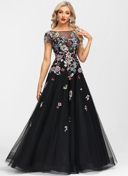 Robe Trapèze Rêve Floral Noir