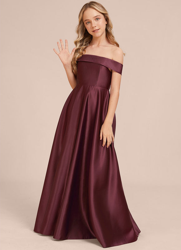Robe Trapèze Satin Bordeaux Chic - gallery 5