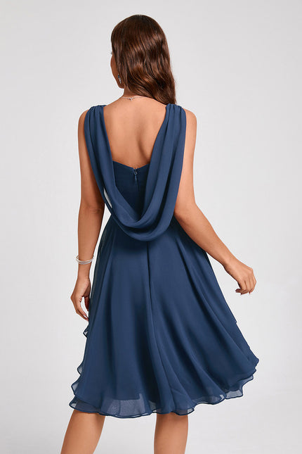 Robe Trapèze Drapé Élégant Chic - gallery 7