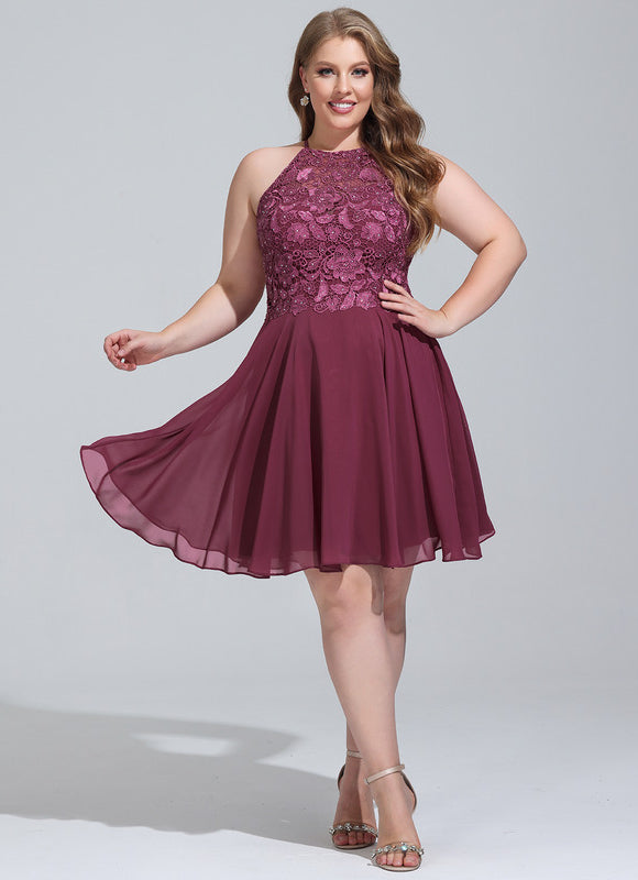 Robe Trapèze Violet Éclat - gallery 4