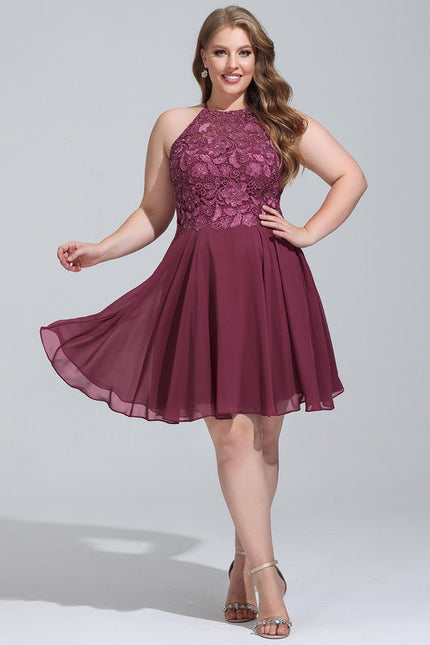 Robe Trapèze Violet Éclat - gallery 4