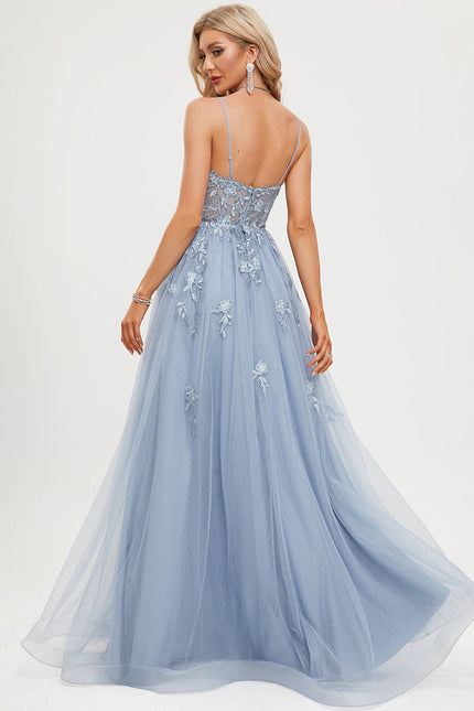 Robe Trapèze Tulle Azur Éthéré - gallery 4