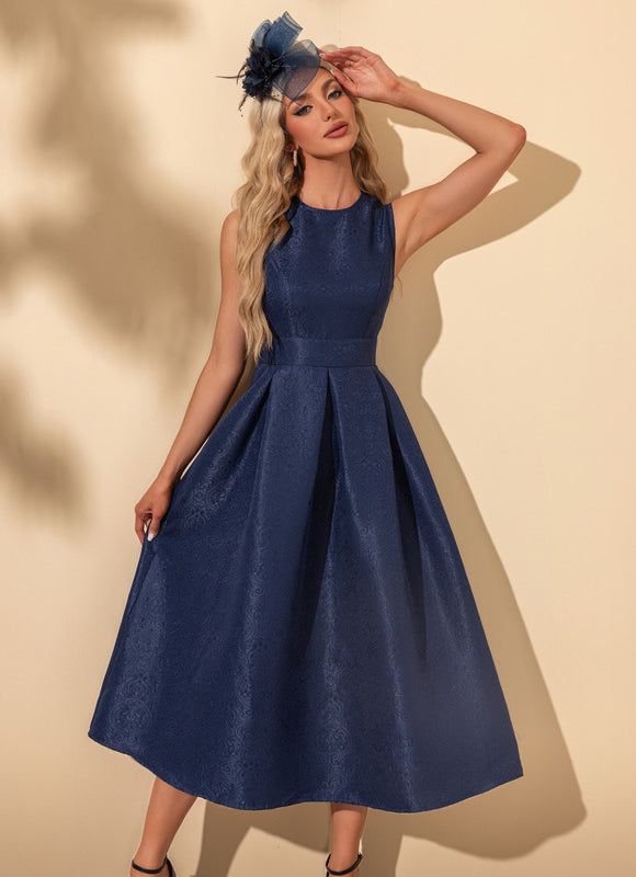 Robe Trapèze Midi Texturée - gallery 3