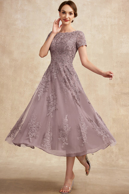 Robe Trapèze Lavande Éthérée - gallery 2