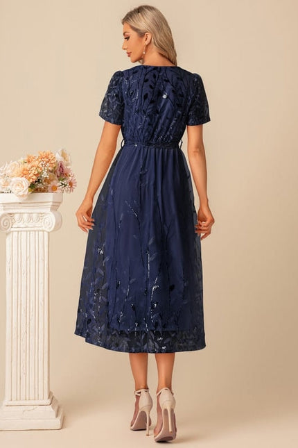 Robe Trapèze Paillette Vaporeuse - gallery 9