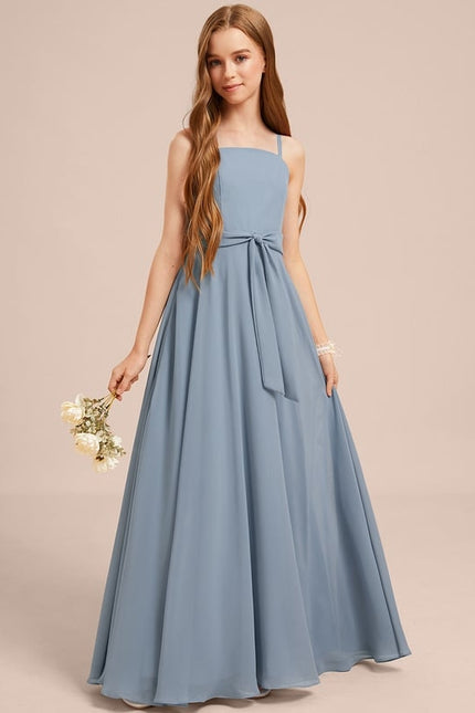 Robe Trapèze Mousseline Bleue