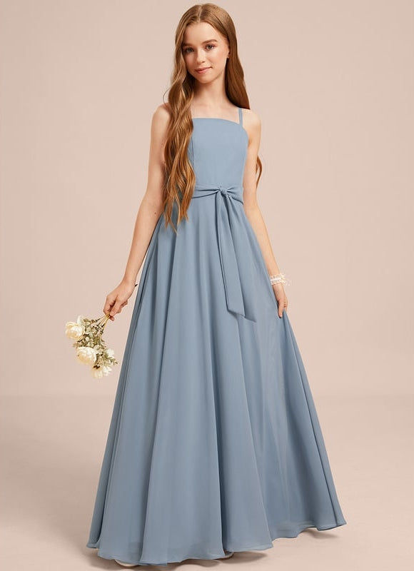 Robe Trapèze Mousseline Bleue