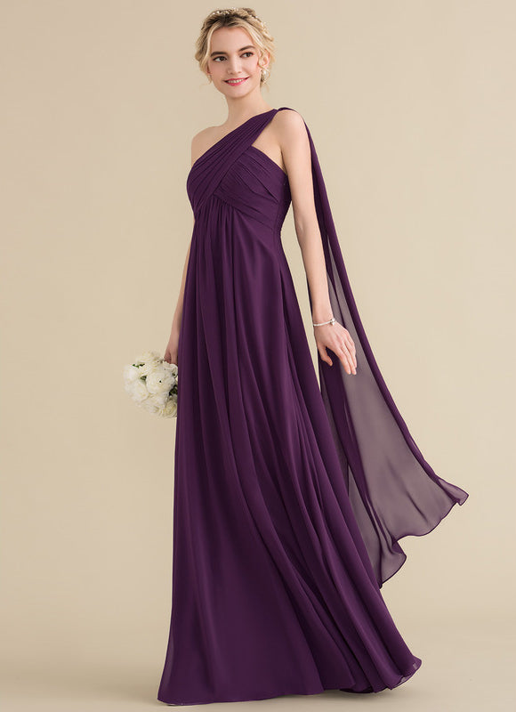 Robe Trapèze Asymétrique Beige - gallery 2