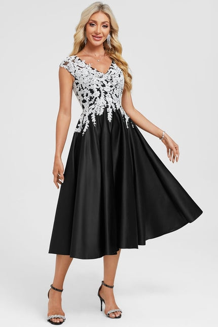 Robe Trapèze Dentelle Noire - gallery 5