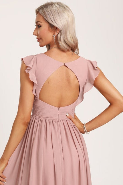 Robe Trapèze Mousseline Fendue - gallery 3