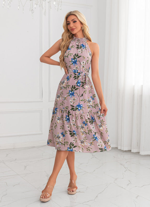 Robe Trapèze Midi Imprimée
