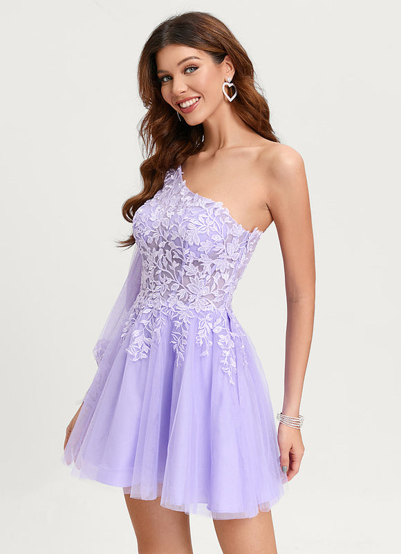 Robe Trapèze Lavande Éclatante - gallery 1