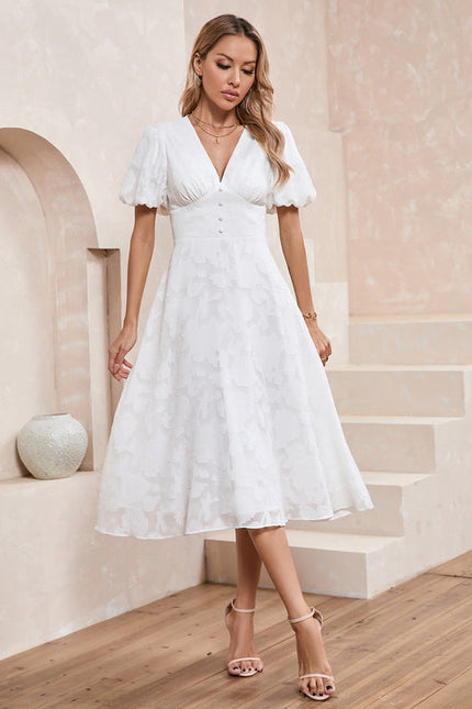 Robe Trapèze Nuageuse Élégante - gallery 6