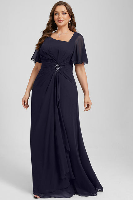 Robe Trapèze Chiffon Sophistiquée - gallery 8
