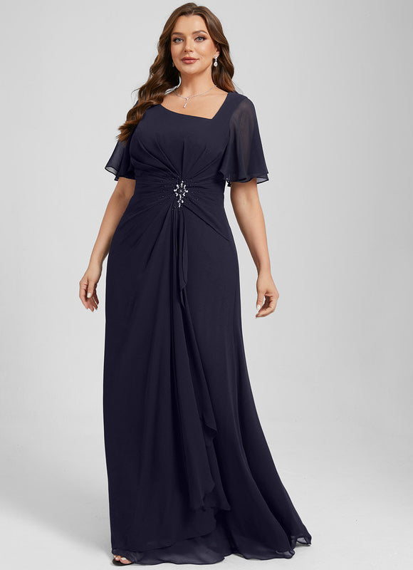 Robe Trapèze Chiffon Sophistiquée - gallery 8