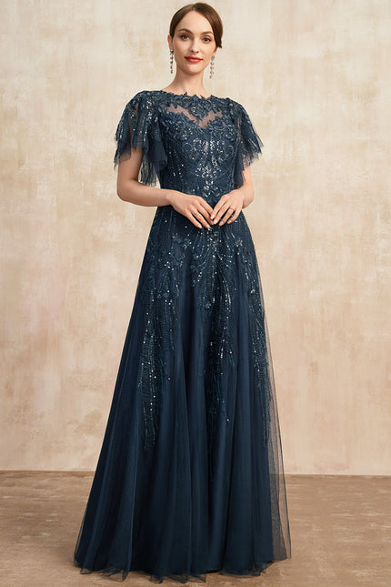 Robe Trapèze Éclat Bleu Nuit - gallery 4