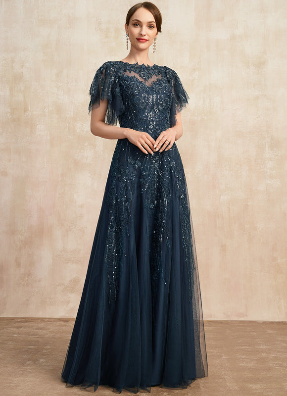 Robe Trapèze Éclat Bleu Nuit - gallery 4