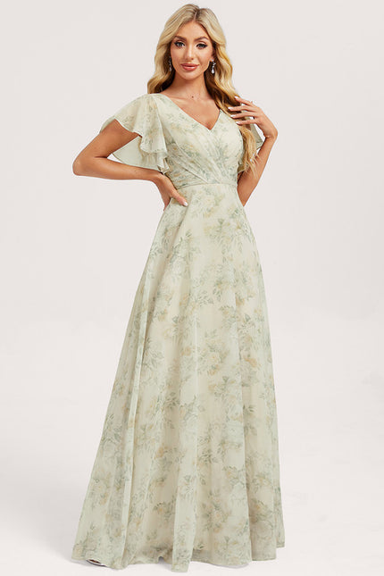 Robe Trapèze Mousseline Fendue - gallery 2