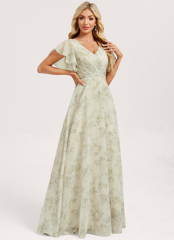 Robe Trapèze Mousseline Fendue - gallery 2