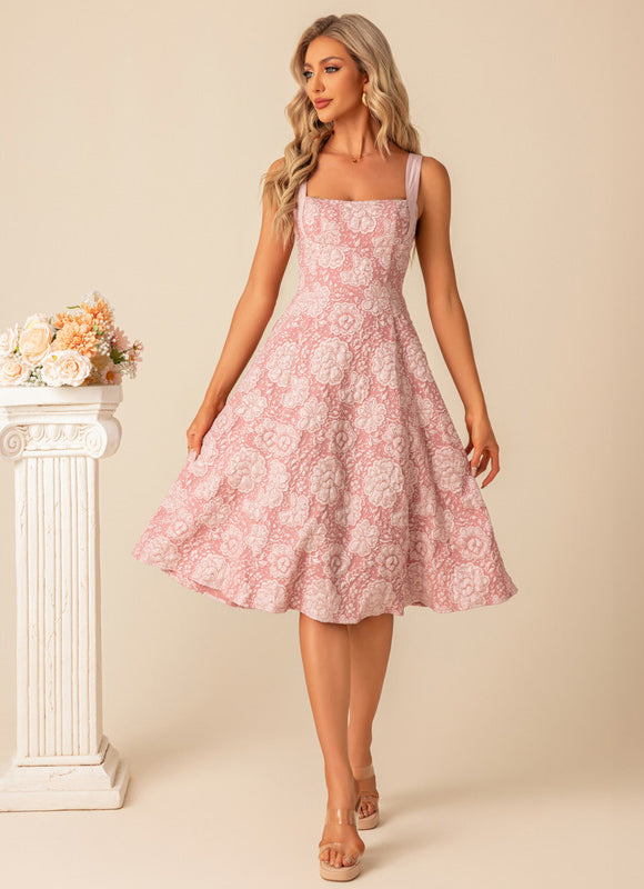 Robe Trapèze Fleurée Évanescence - gallery 4
