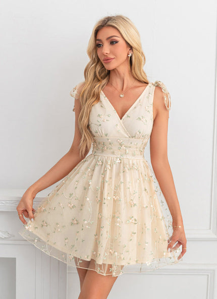 Robe Trapèze Tulle Floral Chic
