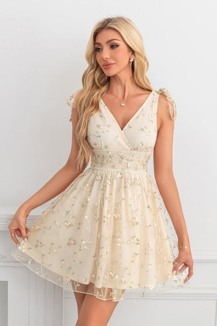 Robe Trapèze Tulle Floral