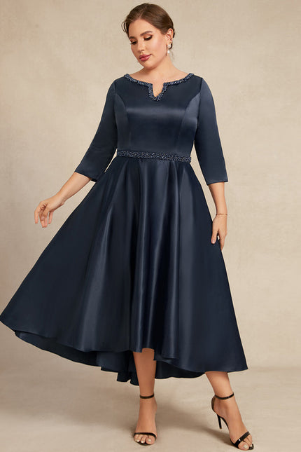 Robe Trapèze Élégance Saphir - gallery 3