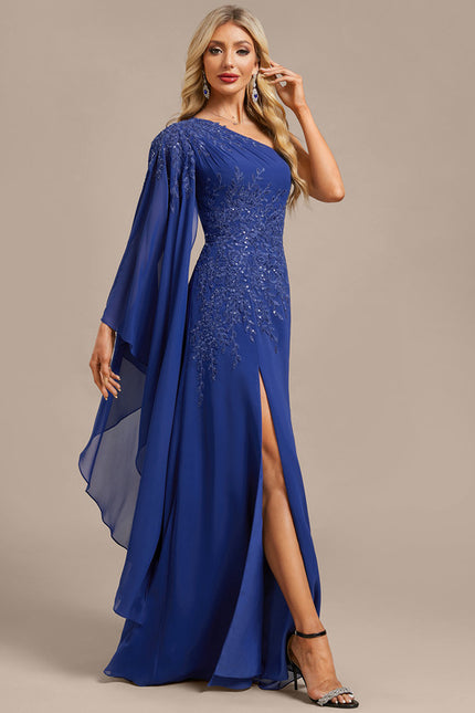 Robe Trapèze Bleu Élégant - gallery 4