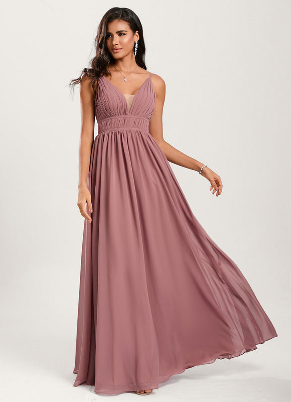 Robe Trapèze Mousseline Fendue - gallery 5