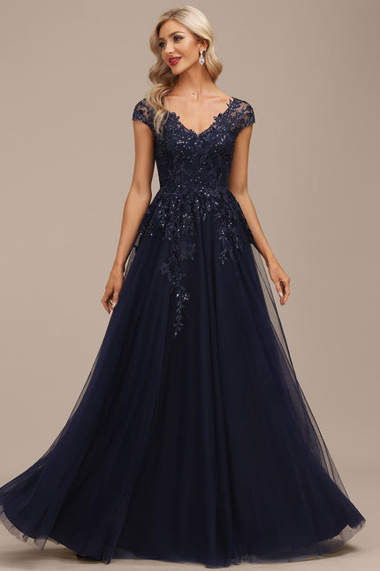 Robe Trapèze Élégance Grise Tulle - gallery 5