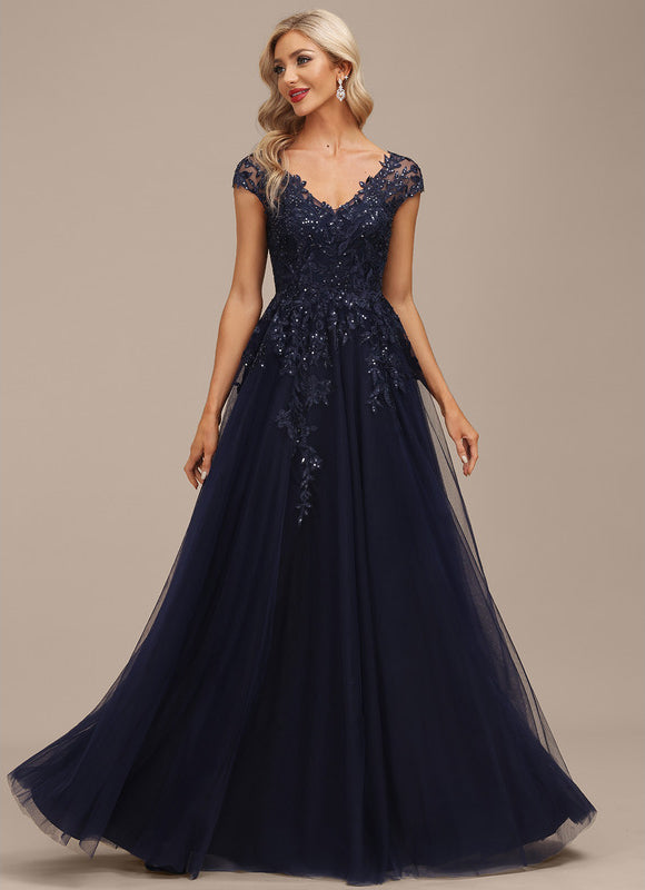 Robe Trapèze Élégance Grise Tulle - gallery 5