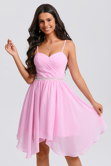 Robe Trapèze Rose Aérée - gallery 1