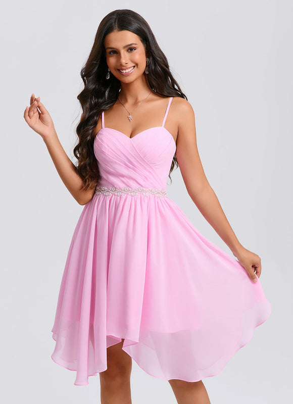 Robe Trapèze Rose Aérée - gallery 1